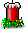 Hanukkah Red Candle 